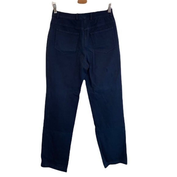 St. John Navy High Rise Cotton Pant 6 - Picture 11 of 11